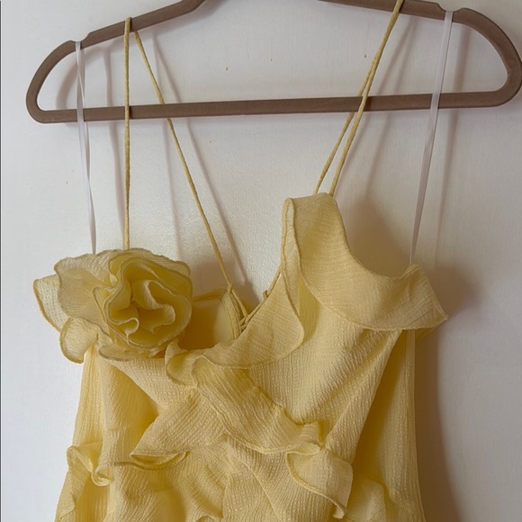 Vero Moda Yellow Ruffle Dress - Picture 3 of 7